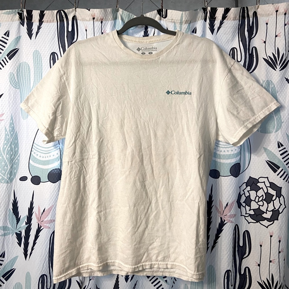 Men’s white Columbia shirt size L